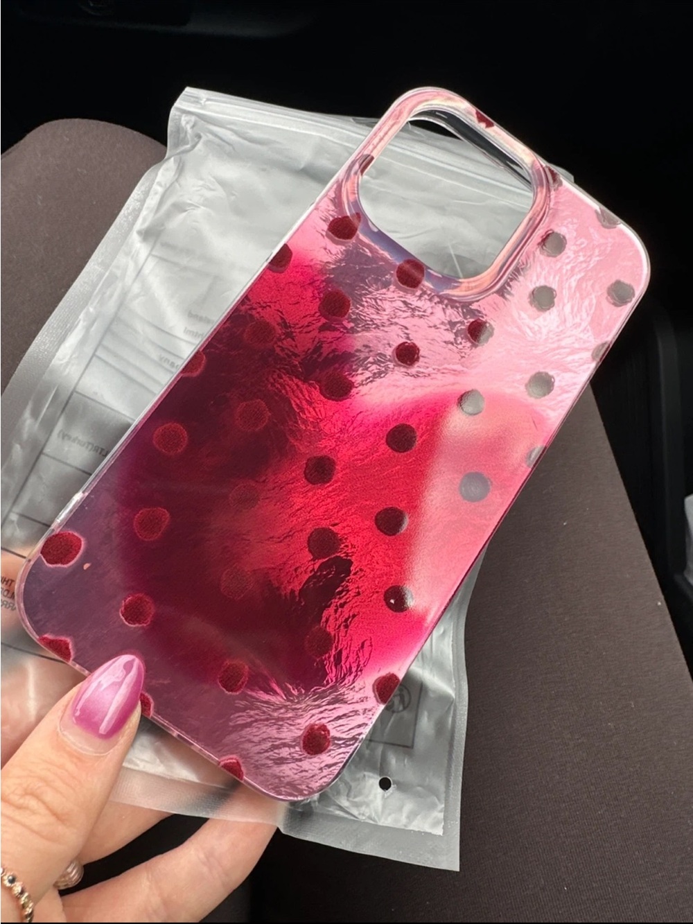 Pink Polka Dot Phone Case - iPhone 14 pro max